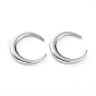 304 Stainless Steel Cabochons, Crescent Moon