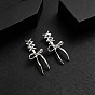 Alloy Bowknot Stud Earrings for Women