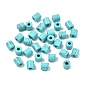 Синтетические бирюзовые бусины, колонка
