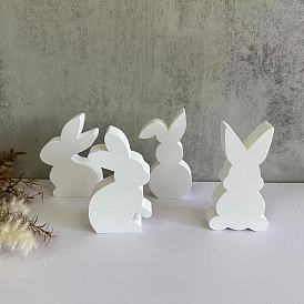 Rabbit Display Decoration DIY Silhouette Silicone Molds, Resin Casting Molds, for UV Resin, Epoxy Resin Craft Making