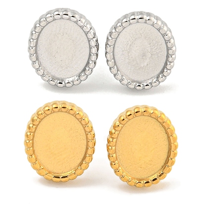 Ионное покрытие (ip) 304 детали серег из нержавеющей стали, овальные