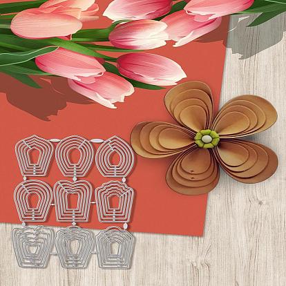 Flower Petal Carbon Steel Cutting Dies Stencils, for DIY Scrapbooking, Photo Album, Decorative Embossing Paper Card