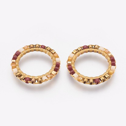 Латунные соединительные колечки, с бисером, кольцо