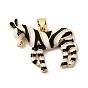 Латунь эмаль подвески, подвески с зебрами, долговечный, стойки покрытие, без свинца и без кадмия