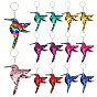 40шт. 8 цвета кулон с пайетками в виде колибри брелоки, с брелоки железа, платина