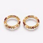 Brass Linking Rings, with Seed beads, Ring