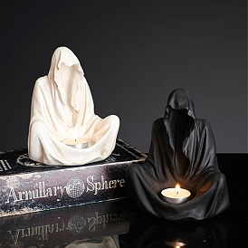 Halloween Ghost Resin Candle Holder, Festival Creative Candles Home Decoration