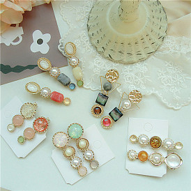 Geometric Ellipse Pearl Hair Clip - Candy Color, Sweet and Beautiful.