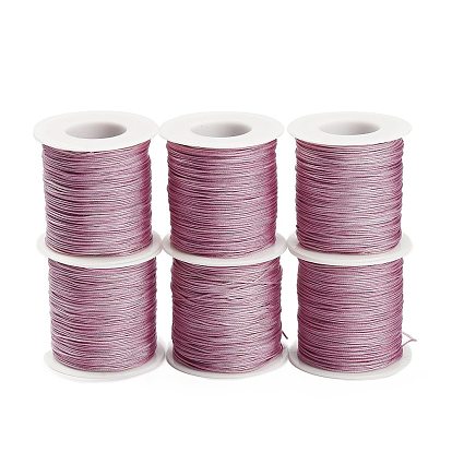 Cordon tressé en nylon, Cordon à nœuds chinois pour la fabrication de bracelets et de bijoux en macramé., cordon de noeud chinois, ronde