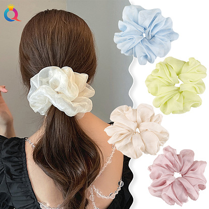 Chic Oversized Chiffon Hair Scrunchie for Fairy Look and Elegant Hairstyles