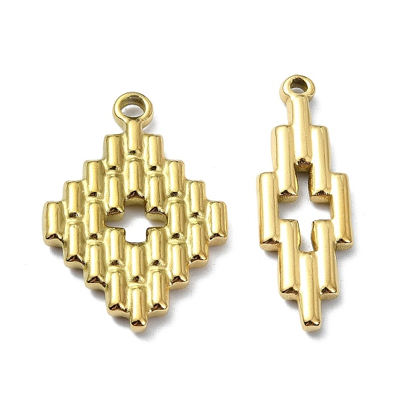 Ионное покрытие (ip) 304 подвески из нержавеющей стали, ромбовидный шарм