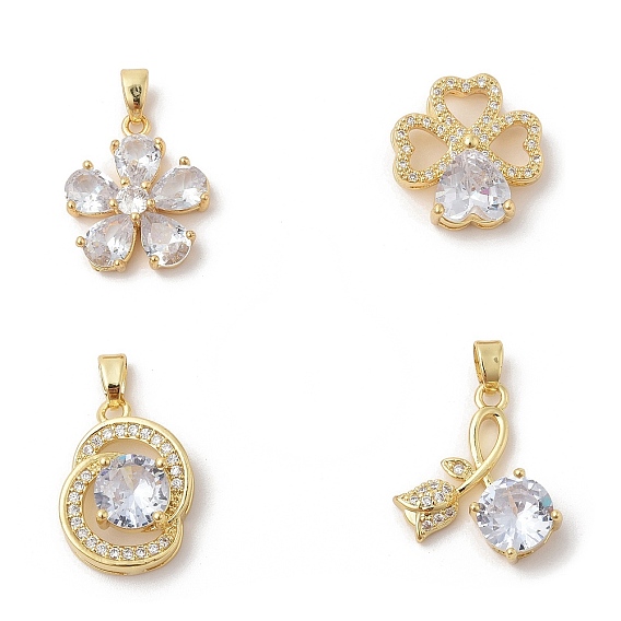 Латунные микро проложить кубического циркония подвески