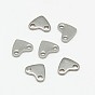 304 Stainless Steel Links Connectors, Heart, 6x7x1mm, Hole: 0.5mm