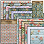 12pcs Flower Scrapbook Paper, Collage Creative Journal Decoration Backgroud Sheets