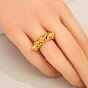 Brass Cuff Open Rings for Women, Rivet