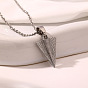 304 Stainless Steel Paper Plane Pendant Necklaces for Unisex, Tarnish Free
