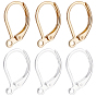 100 piezas 2 colores 316 l hallazgos para aretes de palanca de acero inoxidable quirúrgico, con bucle