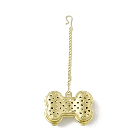Dog Bone Loose Tea Infuser, with Chain & Hook, 304 Stainless Steel Mesh Tea Ball Strainer