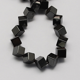 Non-magnetic Synthetic Hematite Beads Strands, Grade A, Cube