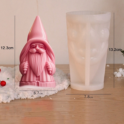 3D Christmas Santa Claus DIY Silicone Candle Molds, Aromatherapy Candle Moulds, Scented Candle Making Molds