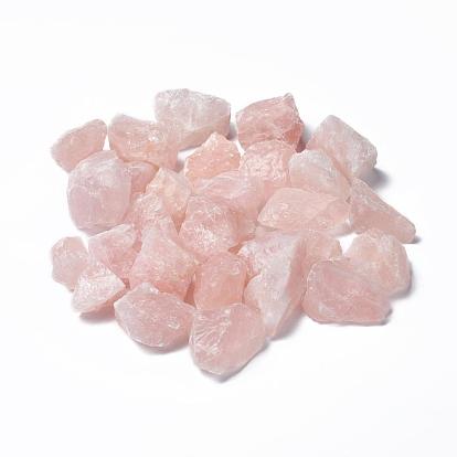 Rough Raw Natural Rose Quartz Beads, for Tumbling, Decoration, Polishing, Wire Wrapping, Wicca & Reiki Crystal Healing, No Hole/Undrilled, Nuggets