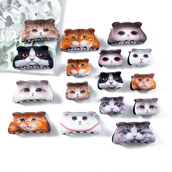 Заколки для волос из ПВХ в форме кошачьих когтей, аксессуары для волос для женщин и девочек