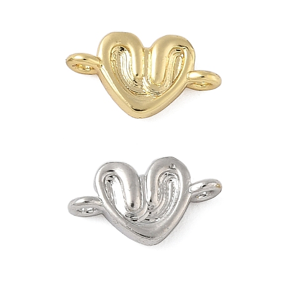 Подвески из латуни, сердечные ссылки, долговечный, без свинца и без кадмия, стойки покрытие