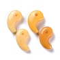 Natural Topaz Jade Pendants, Comma, Magatama