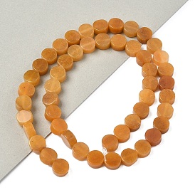 Природный Топаз нефрита бисер нитей, плоско-круглые