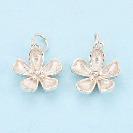 925 подвески-цветы из стерлингового серебра, с 925 штампом