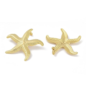 304 Stainless Steel Stud Earrings, for Women, Starfish