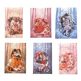 10Pcs Girl Diary Waterproof PET Stickers Set, Decorative Stickers, for Water Bottles, Laptop, Luggage, Cup, Computer, Mobile Phone, Skateboard, Guitar Stickers