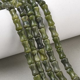 Stränge aus natürlichen chinesischen Jade- und südlichen Jadeperlen, Bambus-Joint