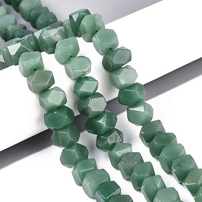 Естественный зеленый авантюрин бисер нитей, самородки, граненые