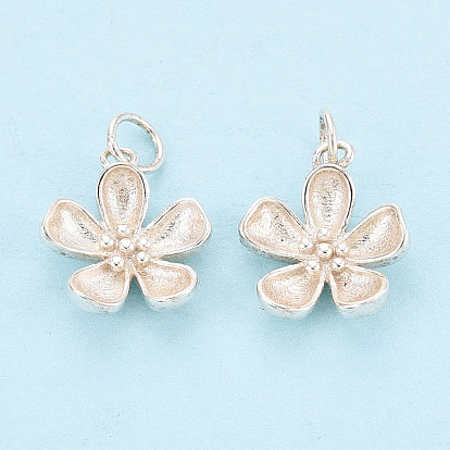 925 подвески-цветы из стерлингового серебра, с 925 штампом