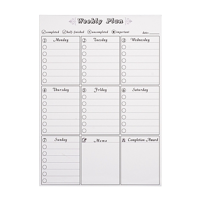 Magnetic Dry Erase Weekly Calendar for Fridge, with Fine Tip Markers and Large Eraser with Magnets, Monthly Whiteboard