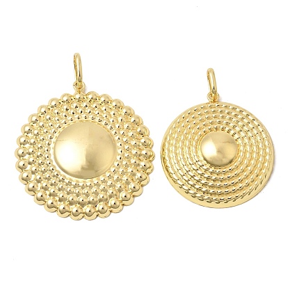 Латунные подвески, плоские круглые прелести, без кадмия и без свинца, долговечный, стойки покрытие