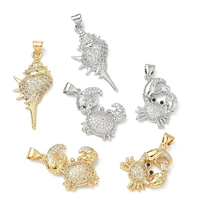 Латунные микро проложить кубического циркония подвески, настоящий 18k позолоченный/платиновый