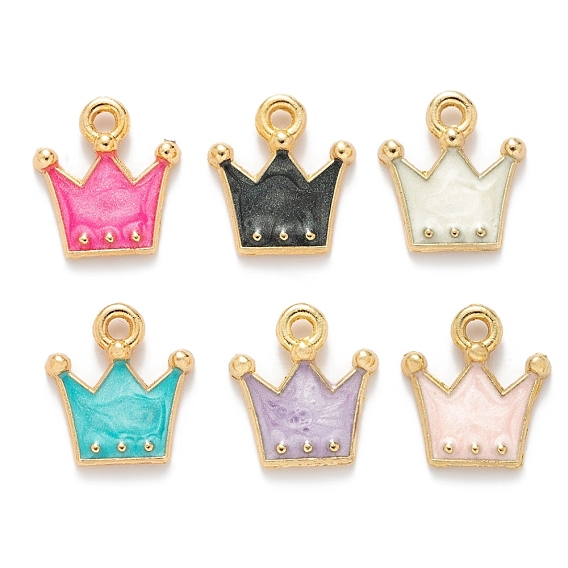 Подвески из эмали и сплава, золотой свет, корона