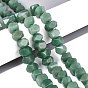 Естественный зеленый авантюрин бисер нитей, самородки, граненые