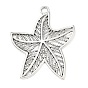 Tibetan Style Alloy Big Pendants, Textured Starfish Charms