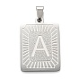 304 подвески из нержавеющей стали, прямоугольник с алфавитом