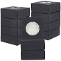 120Pcs Kraft Paper Cardboard Jewelry Boxes, Handmade Soap Packaging Cases, with Round Clear Window, Square