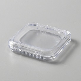 Transparent Plastic Nail Art Tool Box, Makeup Storage Box, Rectangle