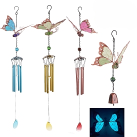 Luminous Acrylic Wind Chimes, with Iron Accessories, Butterfly