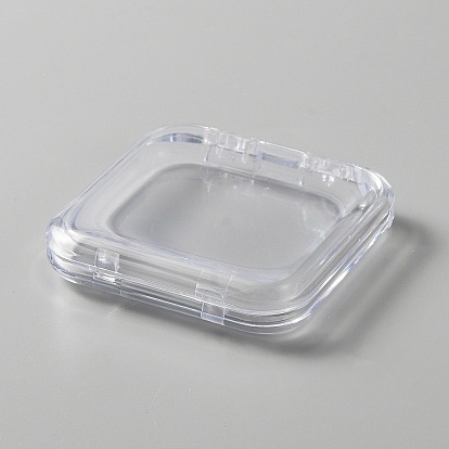 Transparent Plastic Nail Art Tool Box, Makeup Storage Box, Rectangle
