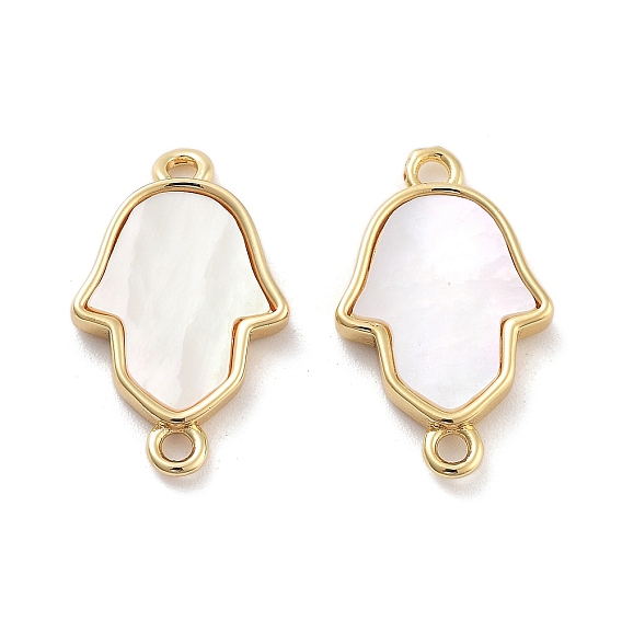 Покрытие стойки латунь паве ракушка хамса ручные звенья подвески-соединители, без кадмия и без свинца, долговечный