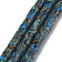 Brins de perles synthétiques de malachite bleue, perles heishi, Plat rond / disque