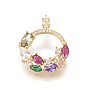 Латунные микро проложить кубического циркония подвески, долговечный, без свинца, без кадмии и без никеля, кольцо, красочный