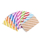 Kraft Paper Bags, No Handles, Storage Bags, White Stripe Pattern, Wedding Party Birthday Gift Bag